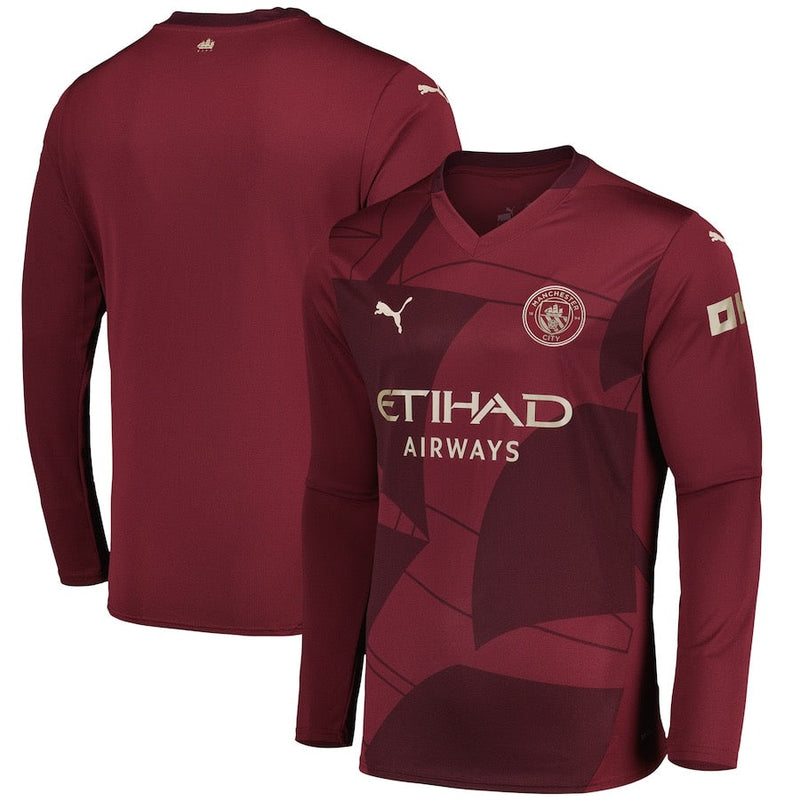 Camisa Manchester City Away manga longa 24/25 Adidas - Versão torcedor lançamento