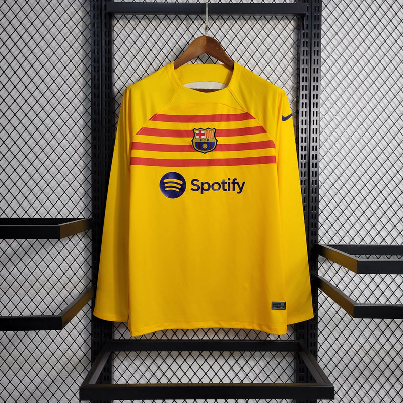 Camisa Barcelona 4 Manga comprida 23/24 - Versão Torcedor - My Store