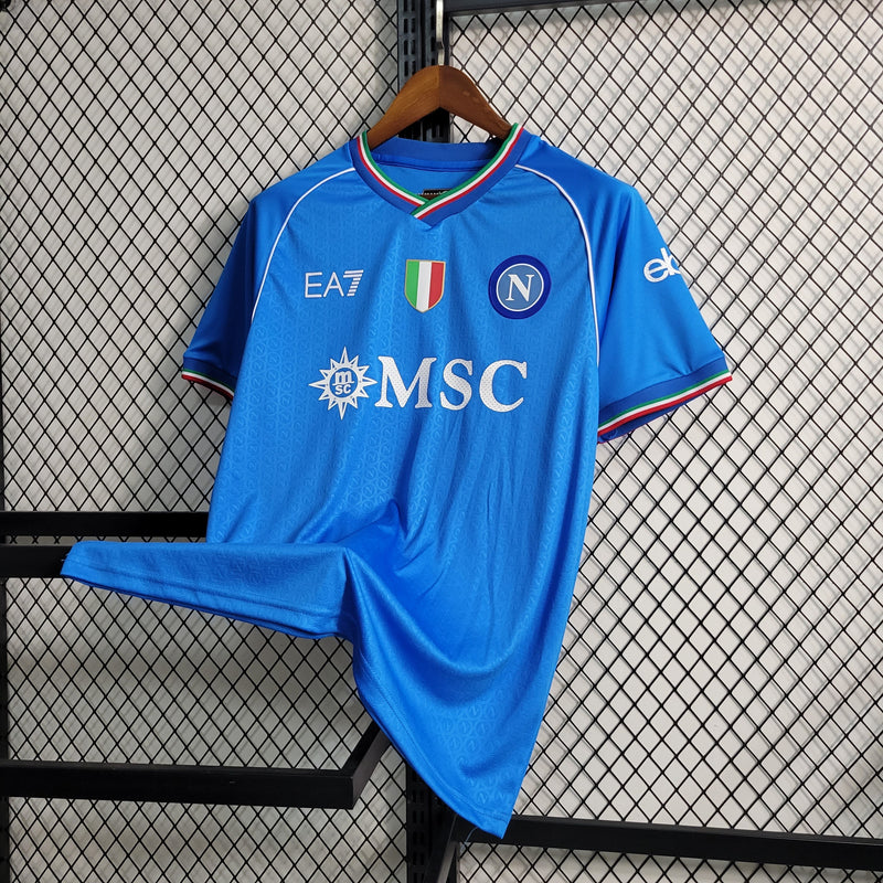 Camisa Napoli Home 23/24 EA7 Torcedor Masculina - My Store