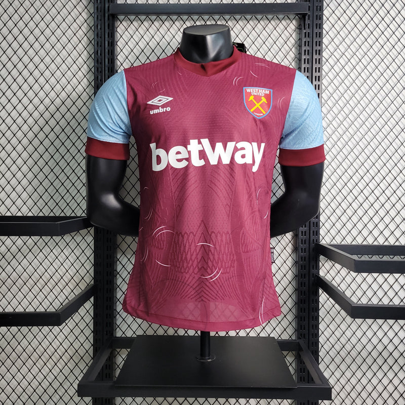 Camisa West Ham Home 23/24 - Umbro Jogador Masculino - My Store