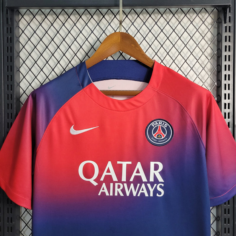 Camisa PSG Treino Vermelha e Azul 23/24 Torcedor - My Store