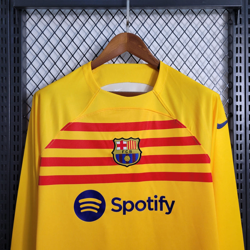 Camisa Barcelona 4 Manga comprida 23/24 - Versão Torcedor - My Store