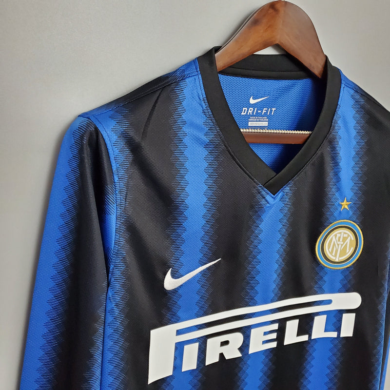 Camisa Inter de Milão Titular 10/11 - Versão Retro Manga Comprida - My Store