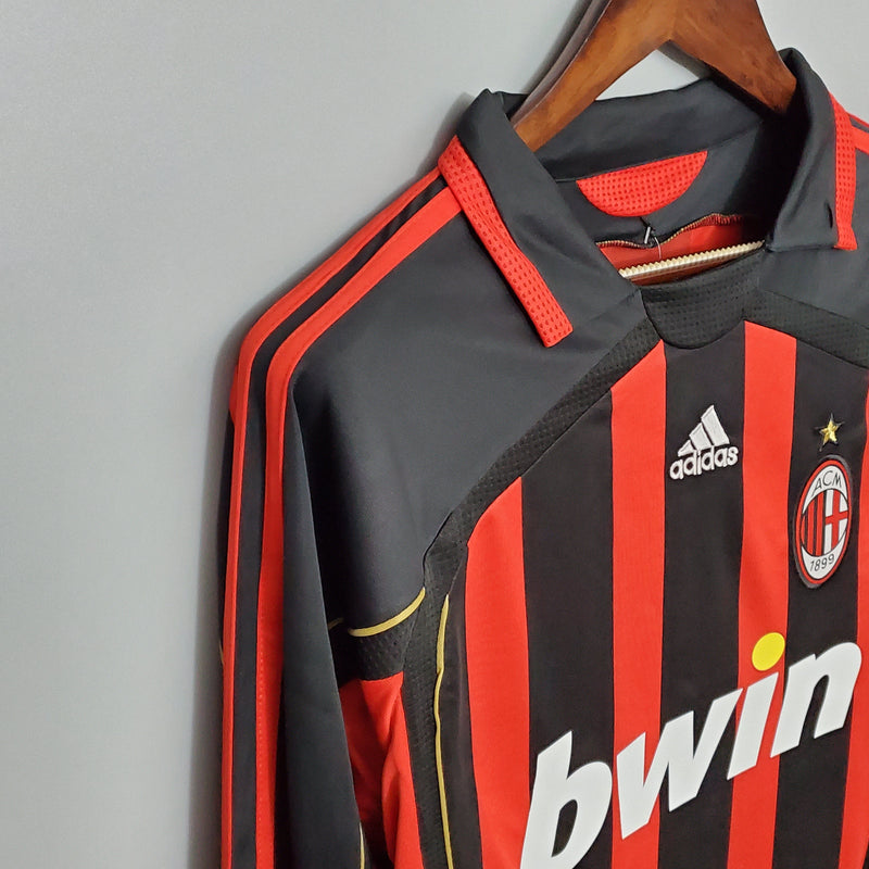 Camisa Milan 06/07 manga longa -  Versão Retro